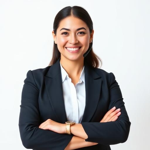 Atendente da equipe de suporte